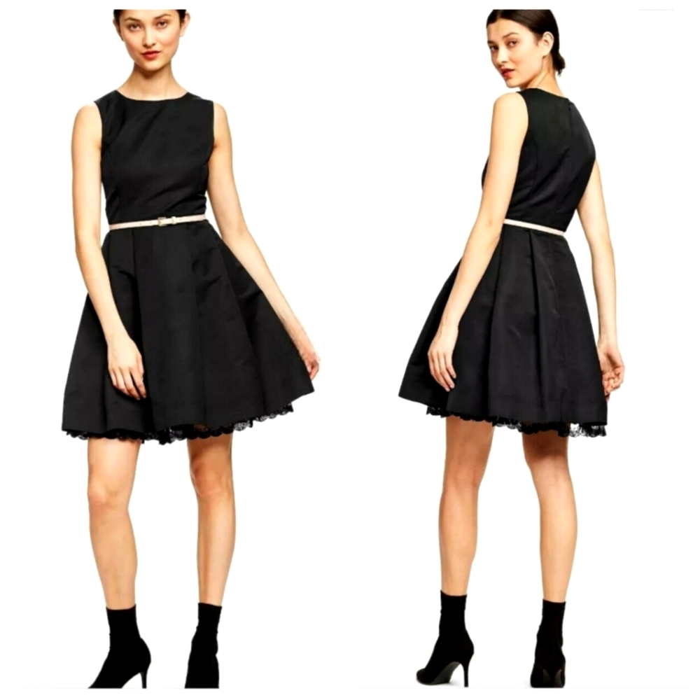 Jason Wu For Target Black Aline Sleeveless Cocktail Dress w/Sequined Lace
